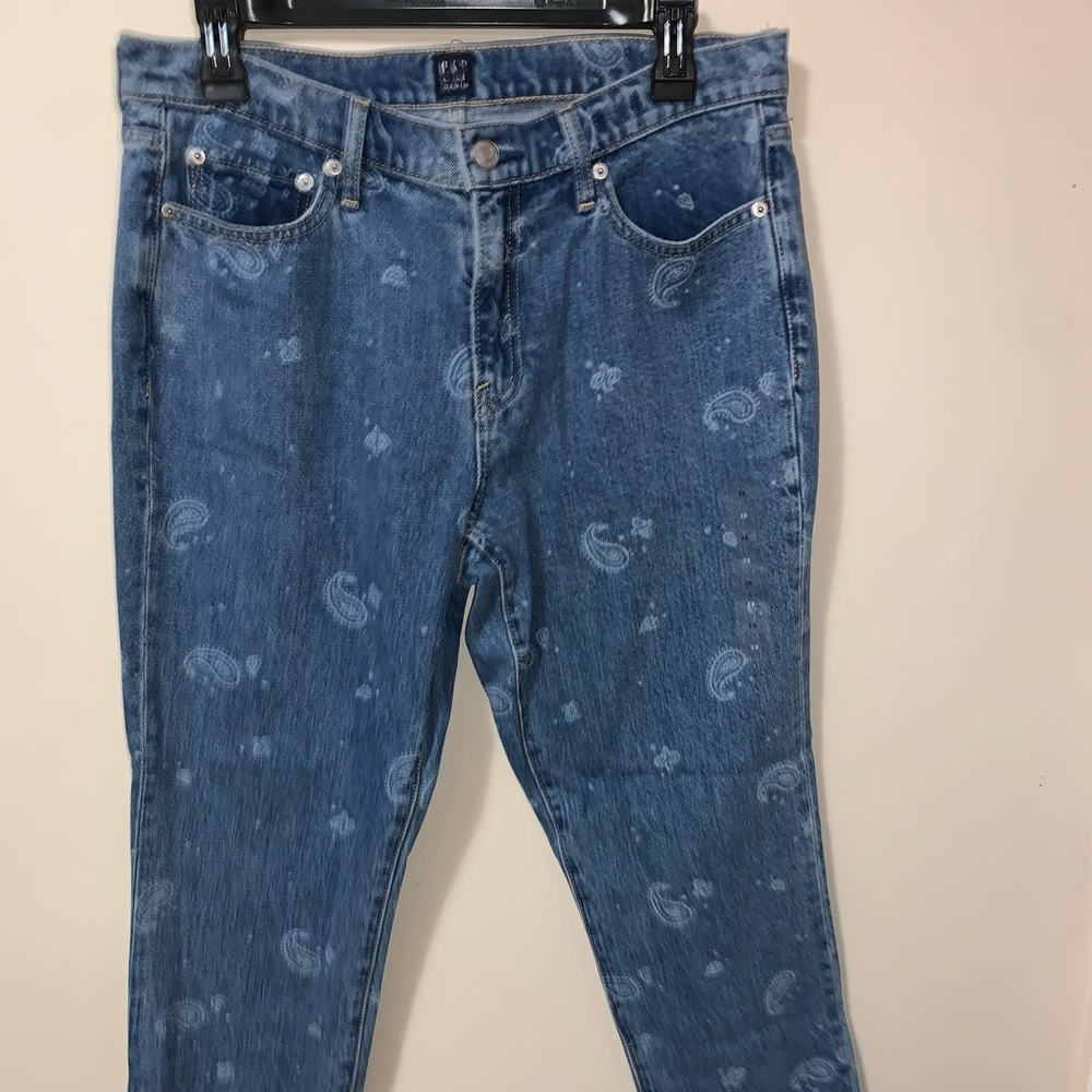 Gap jeans with paisley design